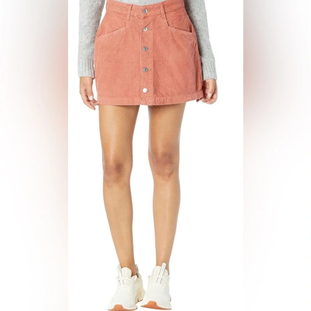Free People Ray Cord Miniskirt
